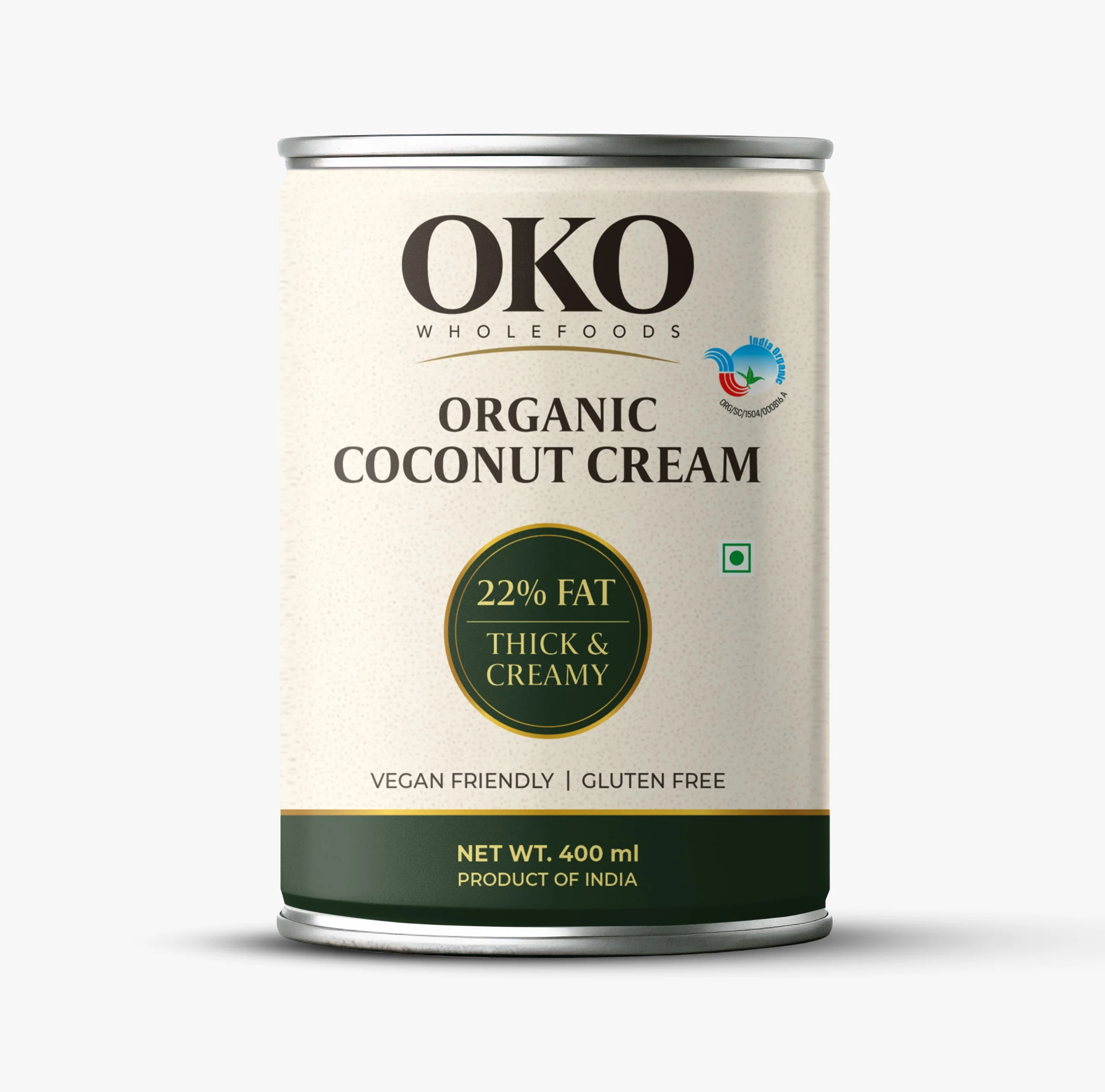 OKO Organic Coconut Cream Wholesale - Metal Tin Packaging